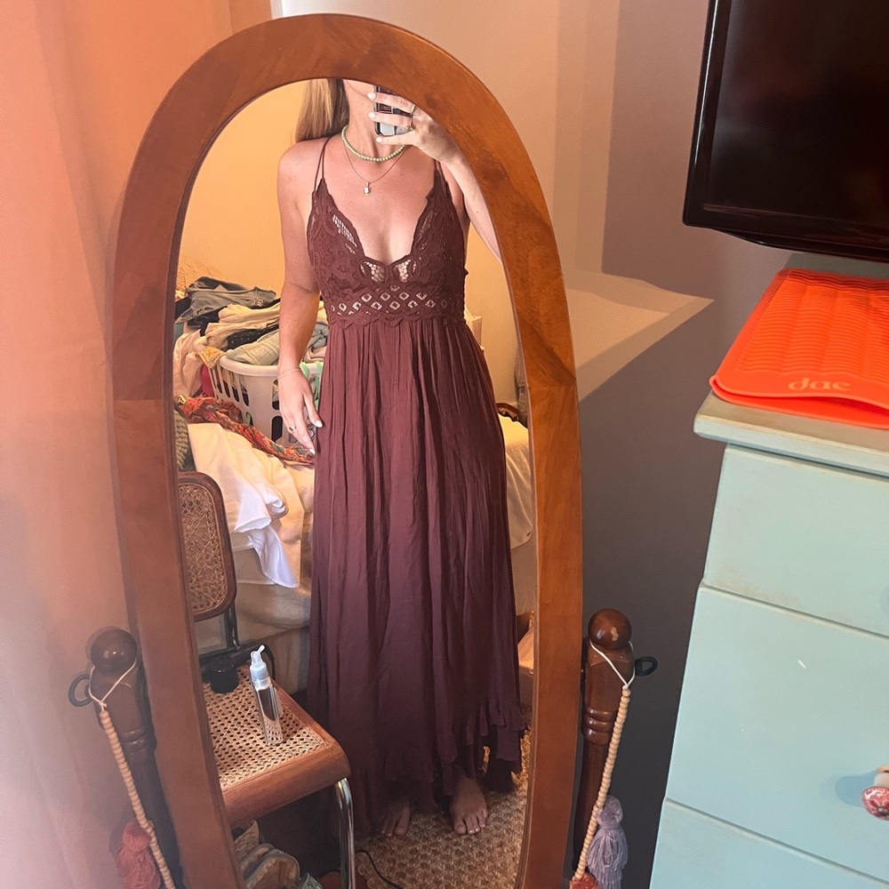 Free People lace bralette maxi dress